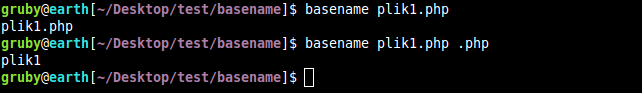 Polecenie basename