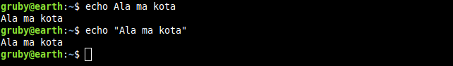 Polecenie echo