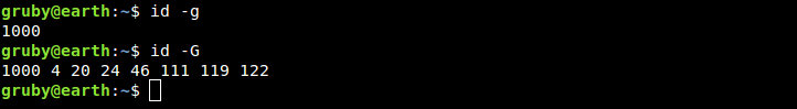 Polecenie id