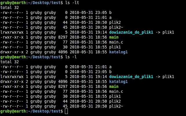 ls - Wyświetlenie zawartości katalogu