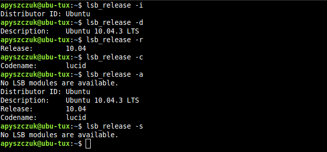Polecenie lsb_release