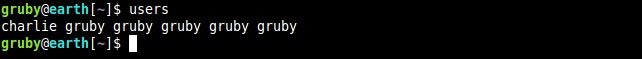 Polecenie users